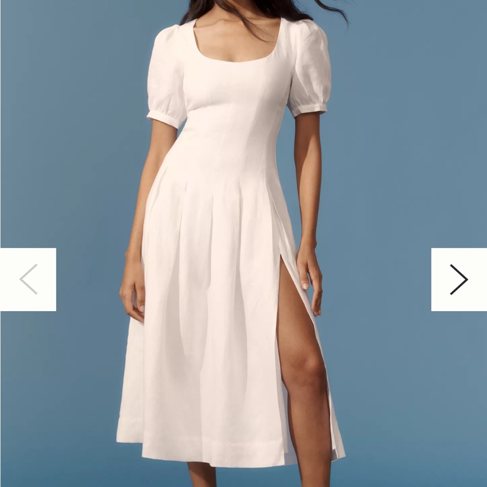 Reformation Coucou Linen Midi Dress